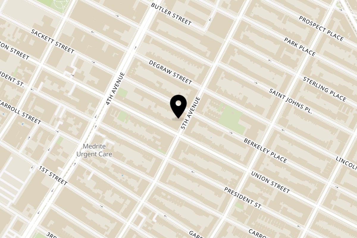 Map showing the location of Black Oak on Fifth on 200 5th Ave in Brooklyn